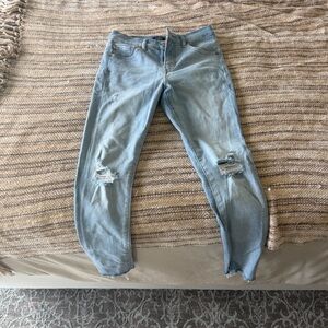 Distressed Light Blue Women's Jeans